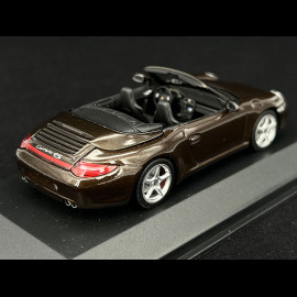 Porsche 911 Cabriolet Type 997 2009 Brown Macadamia Metallic 1/43 Minichamps 400066430