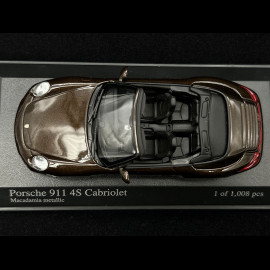 Porsche 911 Cabriolet Type 997 2009 Braun Macadamia Metallic 1/43 Minichamps 400066430