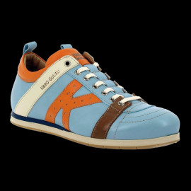 Kamo-Gutsu Schuhe The Original Tifo 042 Leder Gulfblau / Orange - Cielo Arancio - Herren