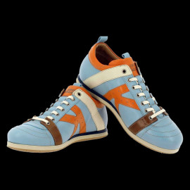 Kamo-Gutsu Shoes The Original Tifo 042 Leather Gulf blue / Orange - Cielo Arancio - Men