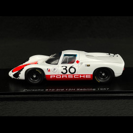 Porsche 910 Nr 36 Platz 3. 12h Sebring 1967 Mitter Patrick 1/43 Spark US270