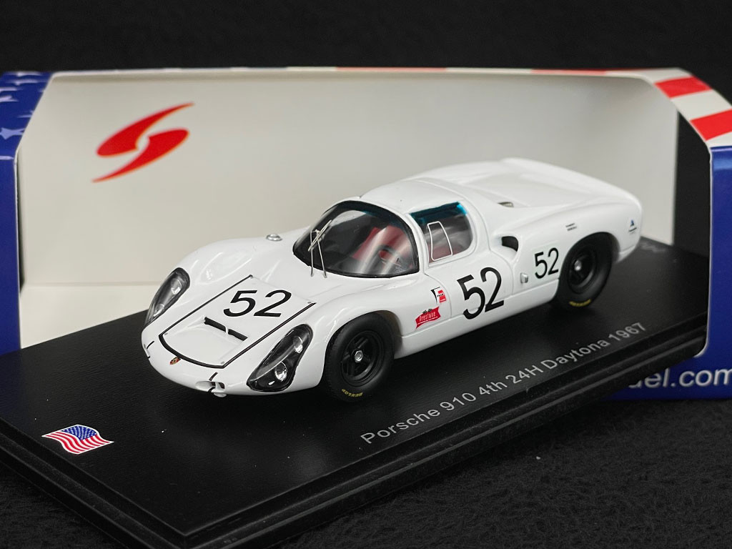 Spark 1/43 Porsche 910 Porsche Stuttgart Daytona´67 #52 4th P2.0