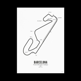 Poster Rennstrecke Barcelona A4 21 x 29,7 cm GP Spanien F1