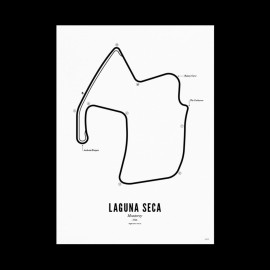 Poster Rennstrecke Laguna Seca B2 50 x 70 cm