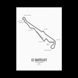Poster Castellet Paul Ricard Circuit A3 29,7 x 42 cm GP France F1