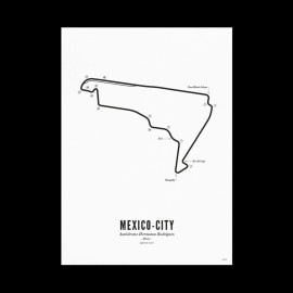 Poster Rennstrecke Mexico A4 21 x 29,7 cm GP Mexiko F1