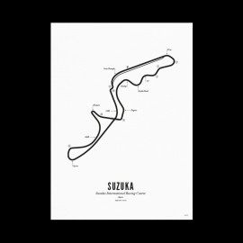 Poster Rennstrecke Suzuka A4 21 x 29,7 cm GP Japan F1