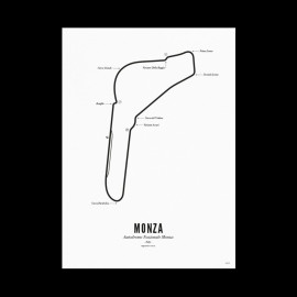 Poster Rennstrecke Monza A4 21 x 29,7 cm GP Italien F1