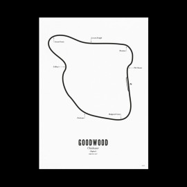 Poster Rennstrecke Goodwood A4 21 x 29,7 cm Goodwood Festival of Speed