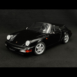 Porsche 911 Carrera 4 Cabriolet Type 964 1990 Black metallic 1/18 Norev 187332