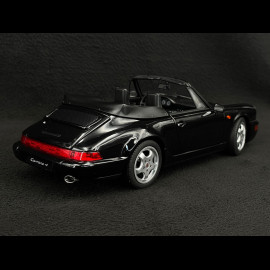 Porsche 911 Carrera 4 Cabriolet Type 964 1990 Black metallic 1/18 Norev 187332