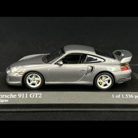 Porsche 911 GT2 Typ 996 2001 Sealgrau metallic 1/43 Minichamps 430060122