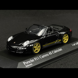 Porsche 911 Carrera 4S Cabriolet Type 997 2006 Black 1/43 Minichamps 400065331