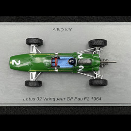 Jim Clark Lotus 32 n° 2 Winner GP Pau 1964 F2 1/43 Spark SF286