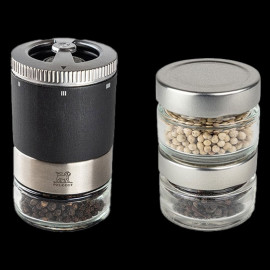 Pepper Bar Set Peugeot - Pepper mill + 3 peppers Kampot Sikara Voatsiperifery 3 x 20g