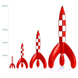 Rakete Tim und Struppi - Schritte auf dem Mond Resin 90 cm 46993