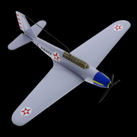 Airplane Tintin - Jo, Zette & Jocko: Destination New-York - American fighter plane 16 cm 29555