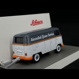 Volkswagen Bulli Transporter T1b mit Herbie auf Anhänger Elfenbein / Grau 1/64 Schuco 452033400