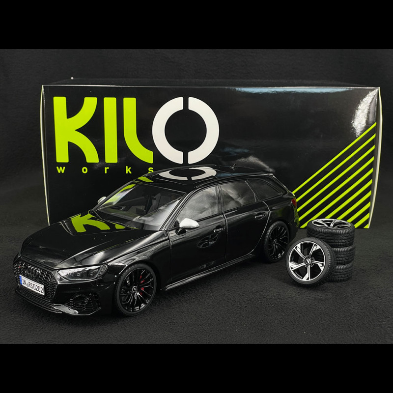1/18 アウディ　RS4 カブリオレ　A4 オープンカー　ミニカー　ブラック Audi RS4 Avant 2020 Black 1/18 Keng Fai VAKW-0402 - Elfershop