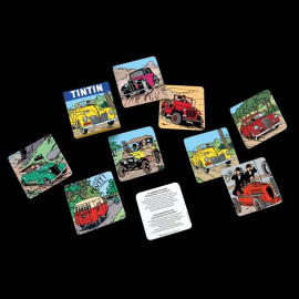 Tintin Coaster Set - Classic Vintage Cars 8 pieces 04358