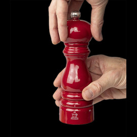 Salt mill Paris 18cm Red lacquered Wood Peugeot