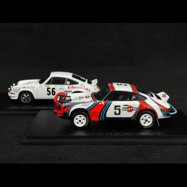 Duo Porsche 911 Carrera Classic Rally 1975 / 1978 1/43 Spark S4018-S6630