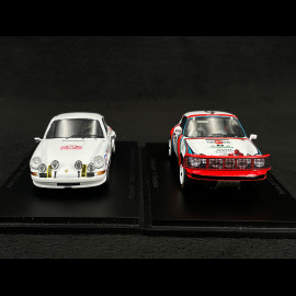 Duo Porsche 911 Carrera Classic Rally 1975 / 1978 1/43 Spark S4018-S6630