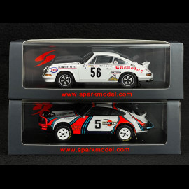 Duo Porsche 911 Carrera Classic Rally 1975 / 1978 1/43 Spark S4018-S6630