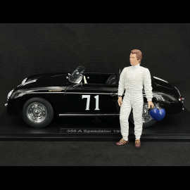Duo Porsche 356 A Speedster n° 71 Steve McQueen + Figurine 1/12 KKDC120097 + KKFIG005