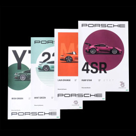 Set von 4 Posters Porsche 911 75 Jahre Edition Driven by Dreams WAP0504700R75Y