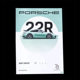 Set von 4 Posters Porsche 911 75 Jahre Edition Driven by Dreams WAP0504700R75Y