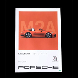 Set of 4 Posters Porsche 911 75 Years Edition Driven by Dreams WAP0504700R75Y