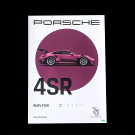 Set of 4 Posters Porsche 911 75 Years Edition Driven by Dreams WAP0504700R75Y