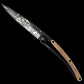 24h Le Mans Messer 100 Jahre Nachtausgabe Tattoo Titan Olivenholz Deejo DEE000762