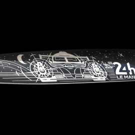 24h Le Mans Knife 100 years Night Edition Tattoo Titanium Olive wood Deejo DEE000762