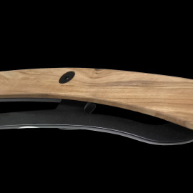 24h Le Mans Knife 100 years Night Edition Tattoo Titanium Olive wood Deejo DEE000762