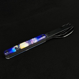 24h Le Mans Cutlery set 2023 magnetic stainless steel Shiny black Akinod AKI000363