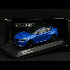 BMW M2 CS Type F87 2020 Blue / Black rims 1/43 Minichamps 410021026