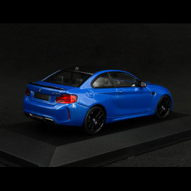 BMW M2 CS Type F87 2020 Blue / Black rims 1/43 Minichamps 410021026