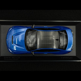 BMW M2 CS Type F87 2020 Blue / Black rims 1/43 Minichamps 410021026