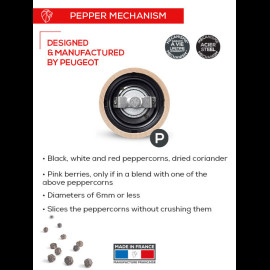 Pfeffermühle Paris Rot Lackiertes Holz 12cm Peugeot