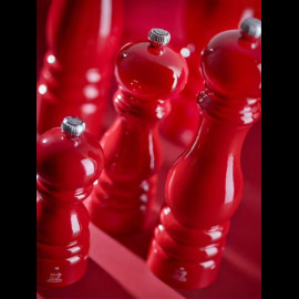 Pepper Mill Paris Red Lacquered Wood 12cm Peugeot