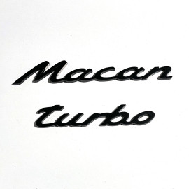 Magnet Porsche Macan Turbo Logo Set of 2 Metal Black WAP0502080PMAC