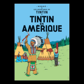 Tintin Poster - Tintin In America 50 x 70 cm 22020