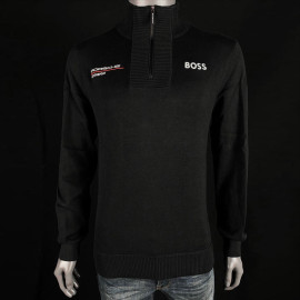 Porsche Pullover Motorsport BOSS Black Knitted quarter-zip sweater WAP121PMSR - herren