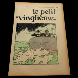 Set of 6 Postcards Tintin Le Petit Vingtième Double Flap 10 x 15 cm 31313