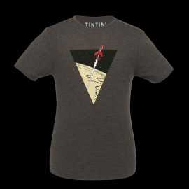 T-Shirt Tintin Rocket Destination Moon - Explorers on the Moon Dark Grey 00874094 - man