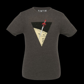 T-Shirt Tintin Rocket Destination Moon - Explorers on the Moon Dark Grey 00874094 - children