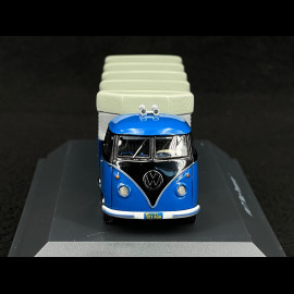 Porsche Transporter Truck Volkswagen VW T1 Transporteur racing cars Blau / Silver 1/64 Schuco 452001500