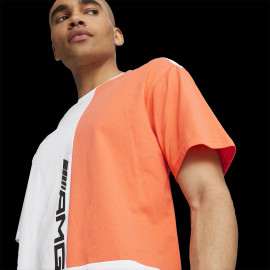 Mercedes T-shirt AMG Puma Graphic White / Orange 621191-03 - men